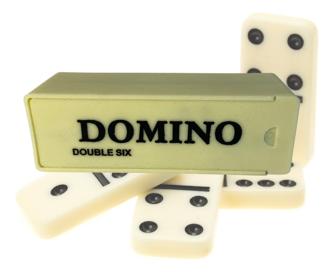 Juego De Mesa Dominó Blanco En Caja Para Adultos Y Niños: imagen 3
