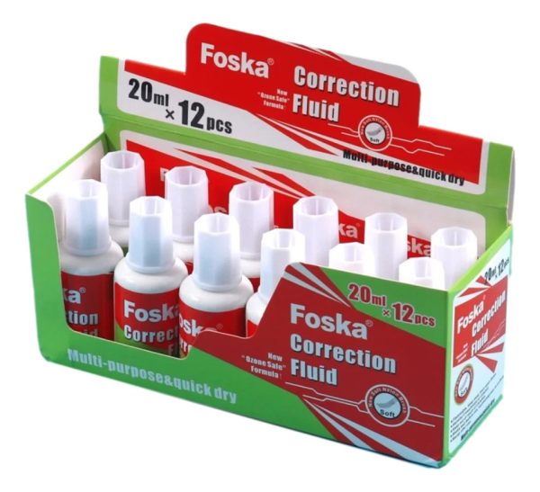 Corrector Foska Pack X12 20ml Unidades Calidad