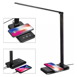 Lámpara Led Escritorio Cargador Inalámbrico Temporizador Usb: imagen 1