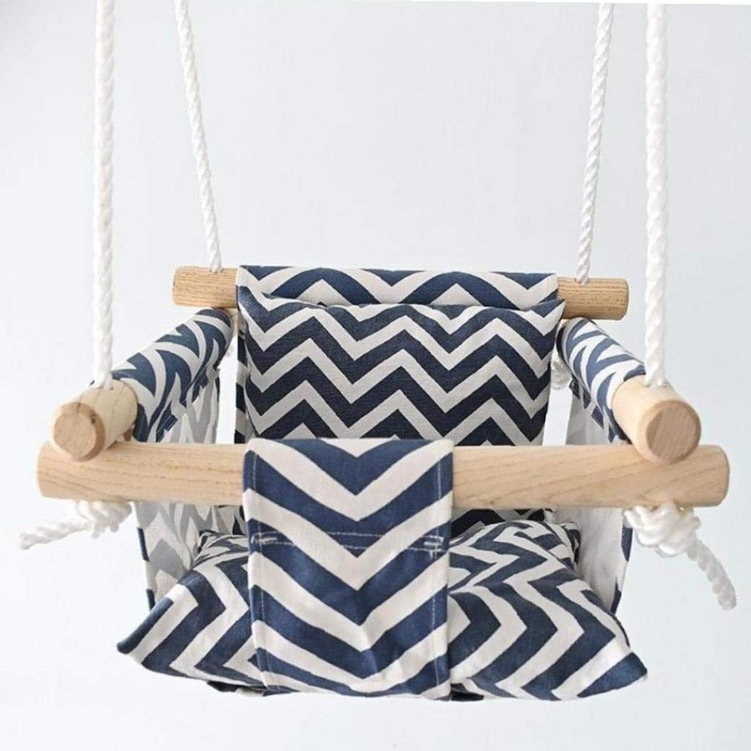 Hamaca Silla Para Bebés En Tela Y Madera Ajustable Calidad: imagen 5