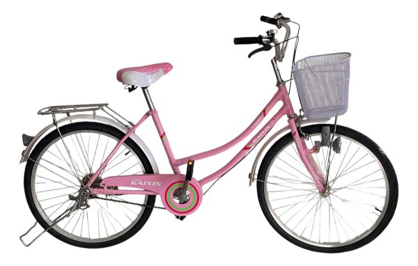 Bicicleta Bici Paseo Dama Rodado 24 Con Canasto Armada