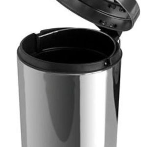 Papelera Tacho Cesto Basura Metálica Con Pedal 3 Litros