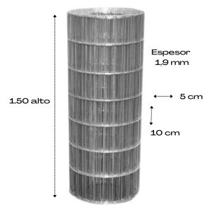 Tejido Malla Electrosoldada Galvanizada Rollo 25 Mts X 1.50: imagen 3