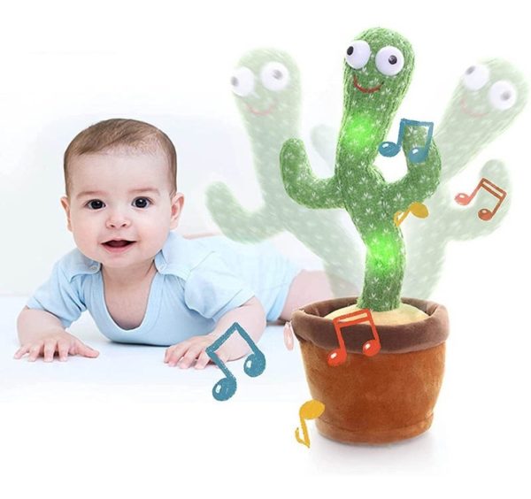 Cactus Bailarin Con Música Canciones Repite Voces Luces