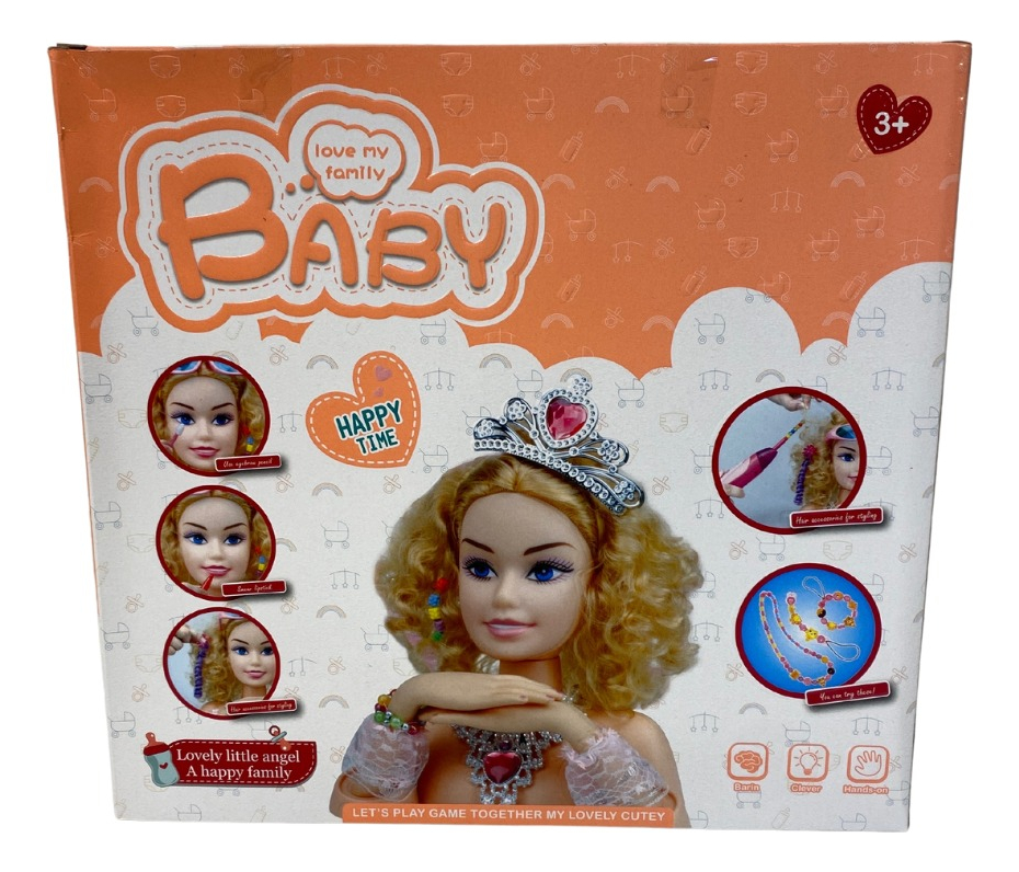 Juego Cabeza De Muñeca Para Peinado Maquillaje Y Accesorios: imagen 2