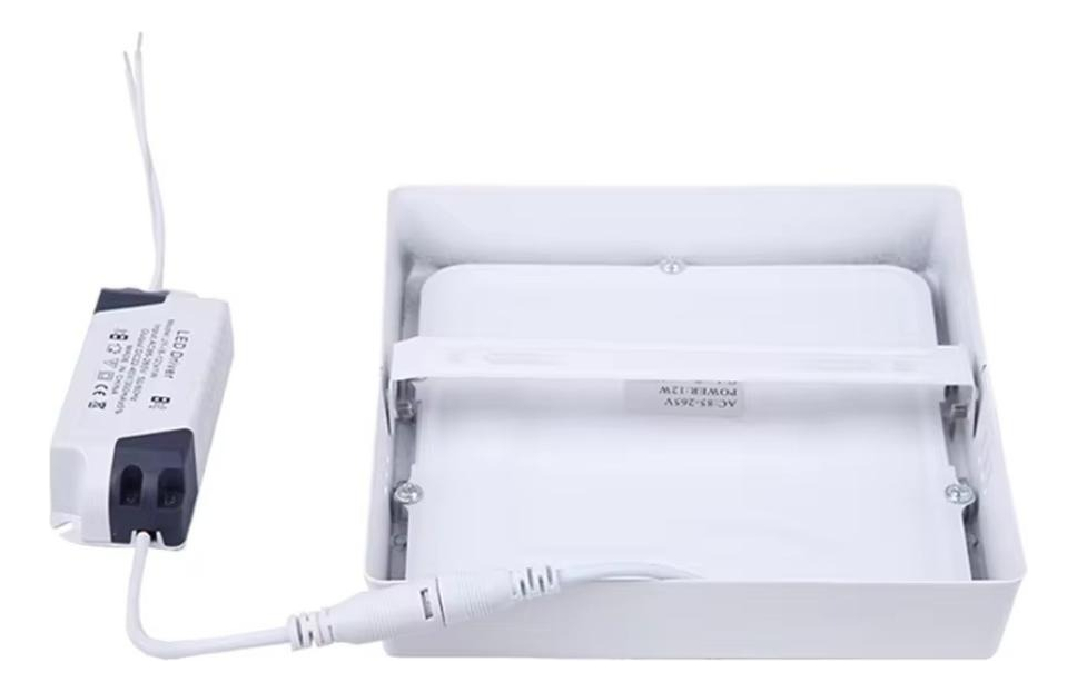 Plafon Luz Led 12w Panel Cuadrado Sobrepuesto Calidad