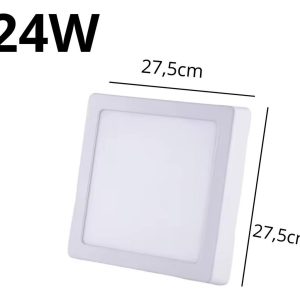 Plafon Luz Led 24w Panel Cuadrado Sobrepuesto Calidad: imagen 2