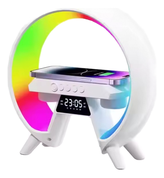 Veladora Reloj Parlante Cargador Portátil Inalámbrico 3 En 1