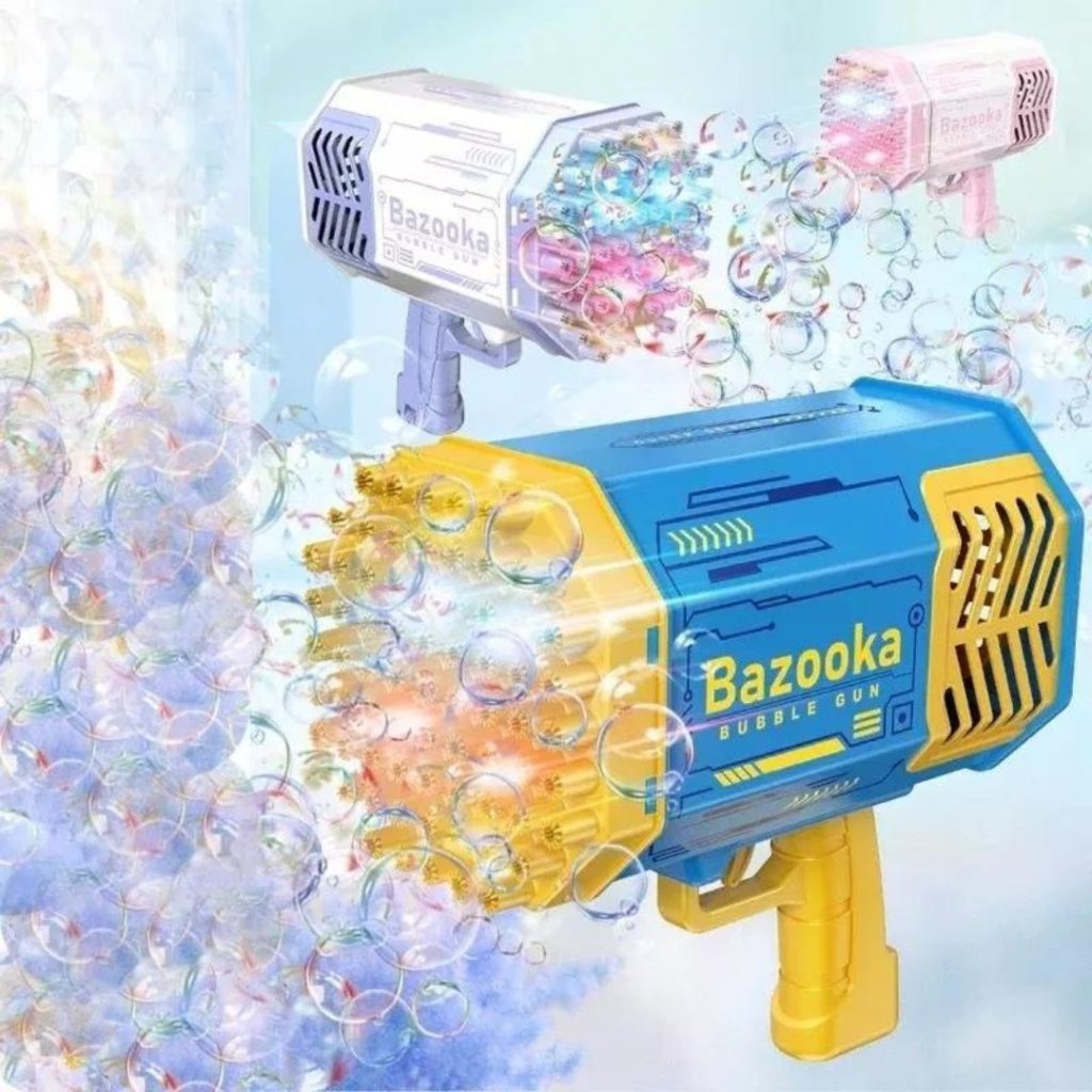 Burbujero Pistola Burbujas Bazooka Gigante Eléctrico