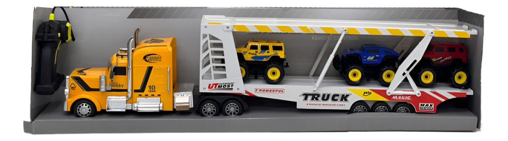 Camion Remolque Autos Infantil C Control Remoto