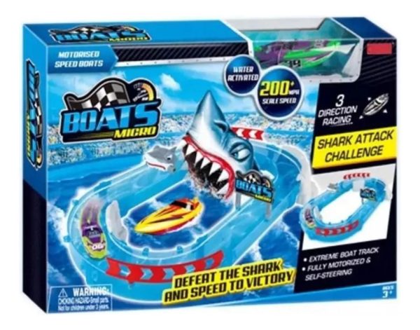 Juego Juguete Pista Agua Micro Boats Tiburón
