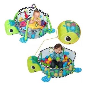 Gimnasio Alfombra Bebé Didácticotortuga Corral Pelotero 3en1