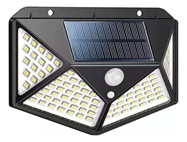Foco Lampara Exterior Farol Solar 100 Led Sensor 5 Unidades
