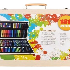 Juego De Arte Madera Estuche Colores 180 Piezas: imagen 2