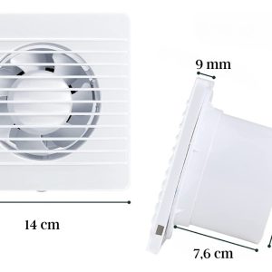 Extractor De Aire Baño Cocina 4 Pulgadas 18w 14 X 14 Cm: imagen 2