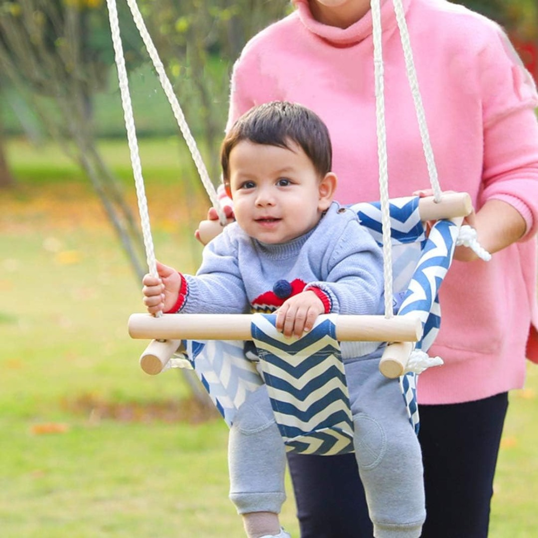 Hamaca Silla Para Bebés En Tela Y Madera Ajustable Calidad: imagen 7