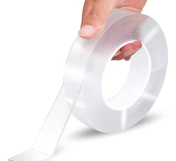 Cinta Adhesiva Magica Doble Faz Transparente Silicona 3 Mts
