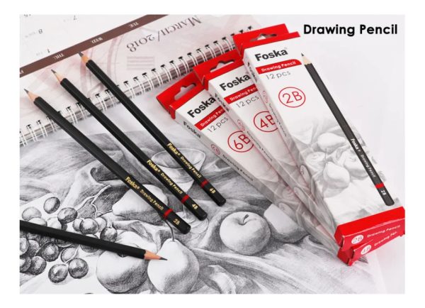 Pack 12 Lápices Para Dibujo Foska 8b