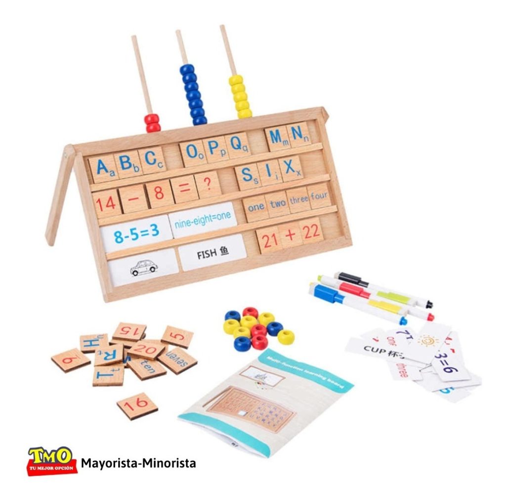 Juego Tablero De Aprendizaje Didáctico Multifunción Madera