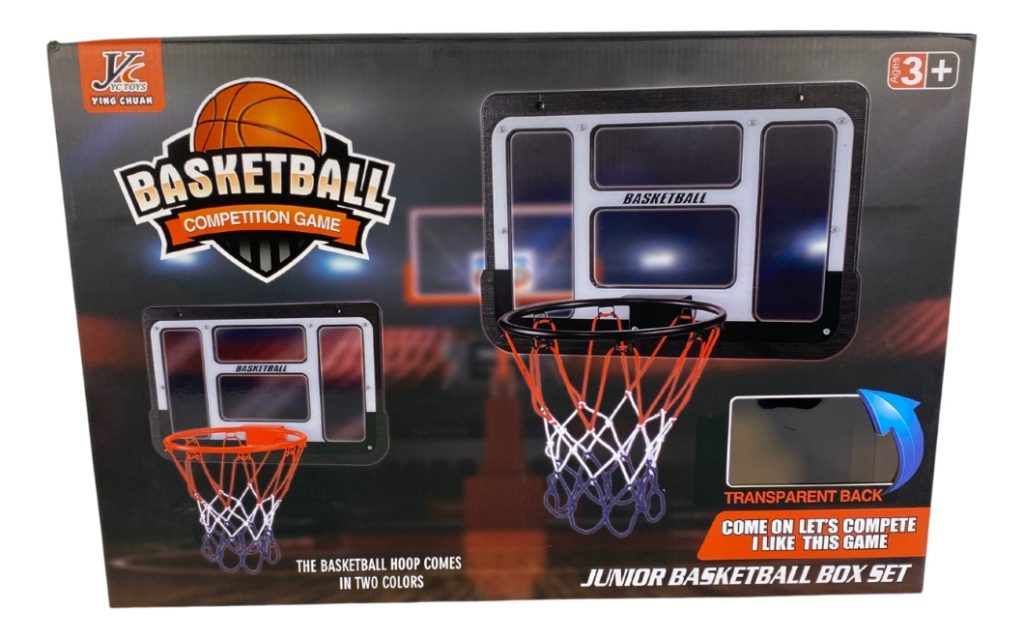 Aro Tablero De Basketball En Acrílico Transparente C/ Pelota