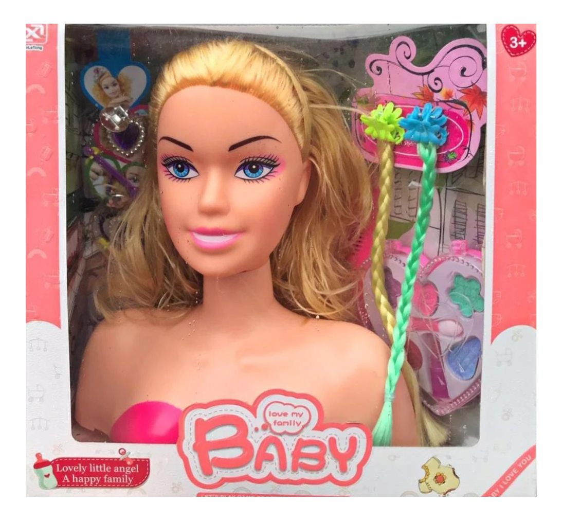 Juego Cabeza De Muñeca Para Peinado Maquillaje Y Accesorios: imagen 1