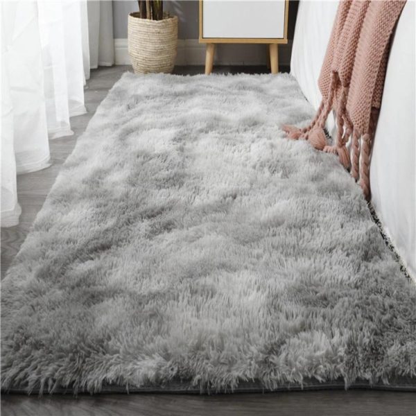 Alfombra Peluda Rectangular Shagy Tapete Pelo Alto 180 X 080