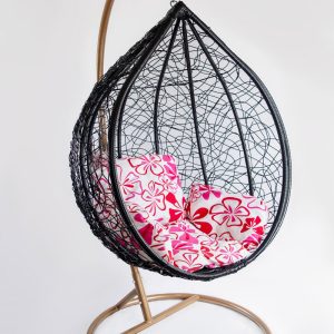 Hamaca De Jardin Patio Sillon Colgante Con Almohadones Gris: imagen 7