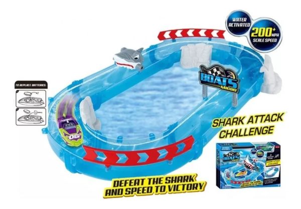 Juego Juguete Pista Agua Micro Boats Tiburón