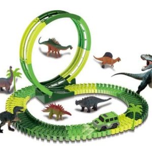 Pista Autos Dinosaurios Flexible 92 Pcs Dinosaur Tracks