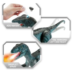 Dinosaurio A Control Remoto Luces Sonido Y Spray Calidad: imagen 4