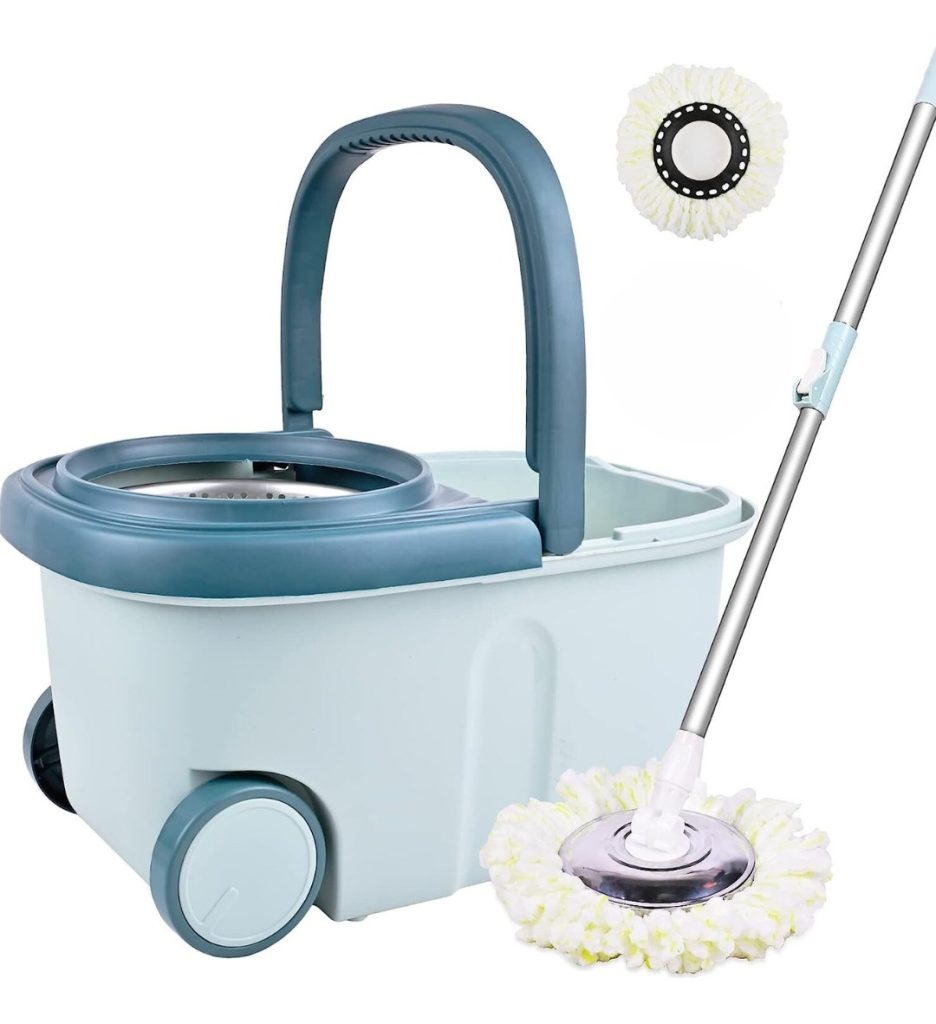 Balde Mopa Trapeador Centrifugado Acero 5lts 2 Dispensador