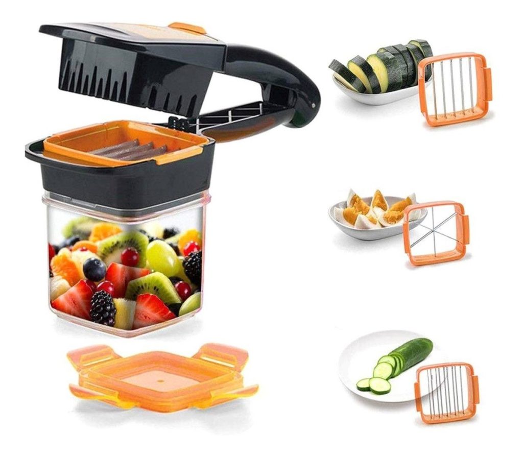 Cortador Rebanador Frutas Vegetales Verduras Queso 5 En 1