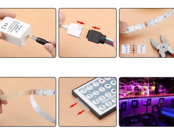 Cinta Tira Luces Led Rgb 5m Con Transformador + Control