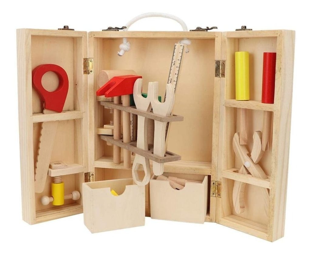 Juego Carpintero Niño Con Herramientas En Madera