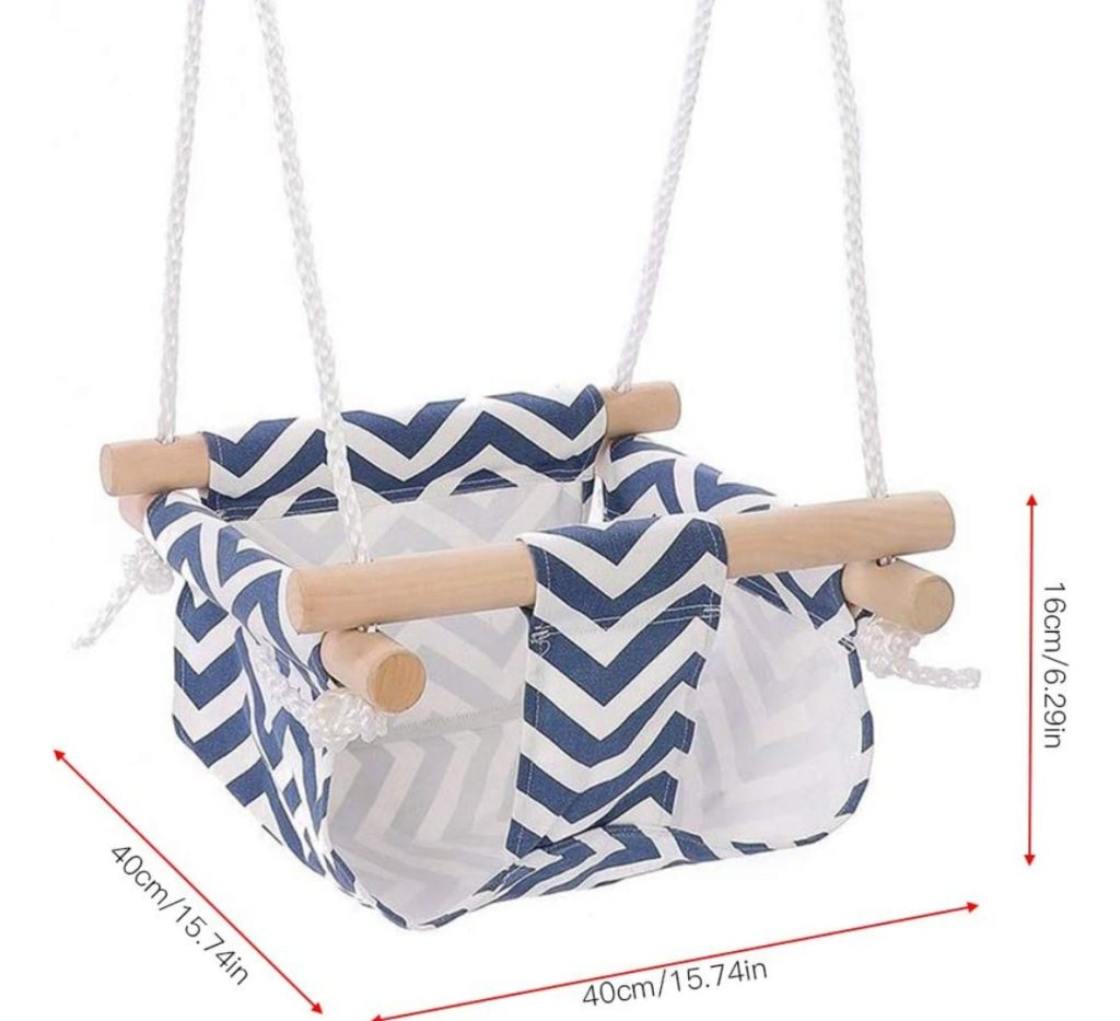 Hamaca Silla Para Bebés En Tela Y Madera Ajustable Calidad