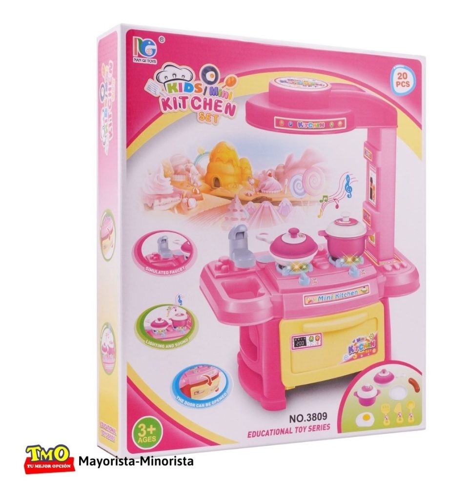 Juego De Cocina Mini Set Con Accesorios Luces Y Sonido