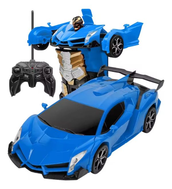 Transformer Auto Robot Con Luz Y Sonido A Control Remoto