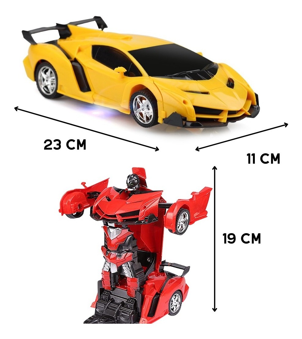 Transformer Auto Robot Con Luz Y Sonido A Control Remoto: imagen 4