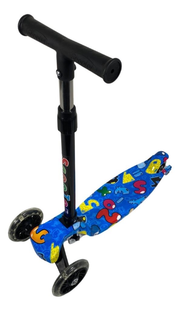 Tripatin Monopatin Scooter Diseño Estampado C Luces Plegable