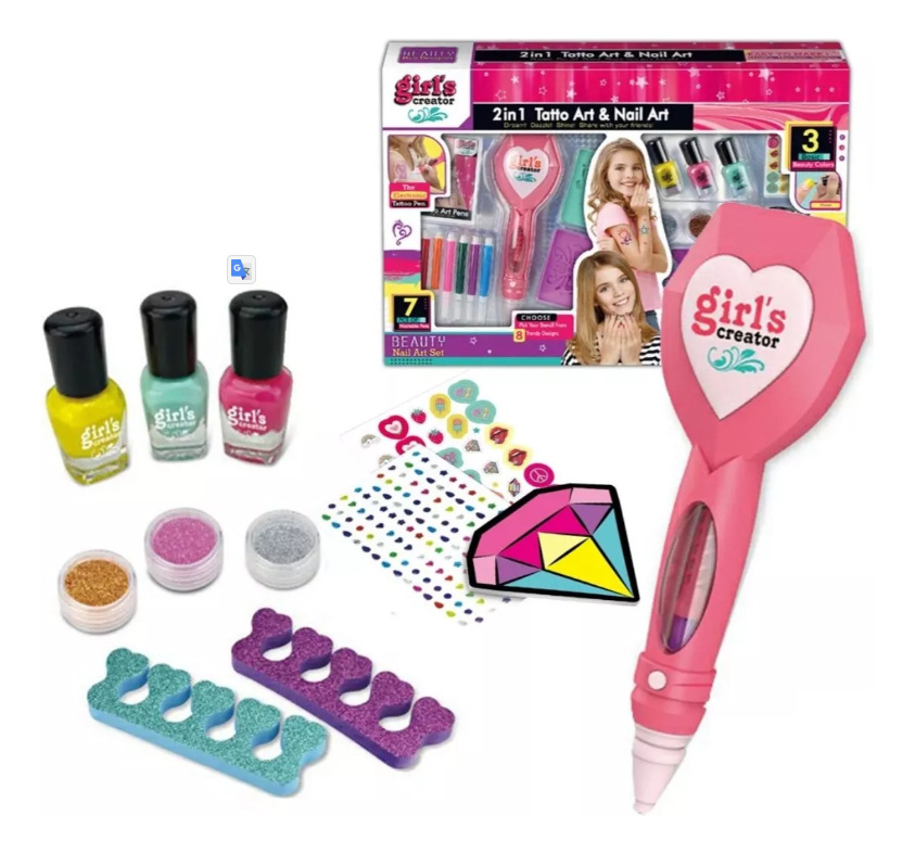 Kit Maquillaje Infantil He Ahiy Con Modelos Y Accesorios Para Niñas: imagen 1