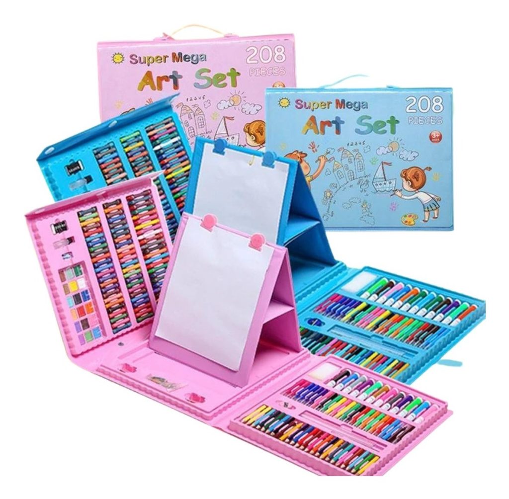 Set De Arte De Dibujo Y Pinturas Infantil 208 Pcs C/estuche