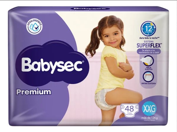 Pañal Babysec Premium Talle Xxg 96 Unidades