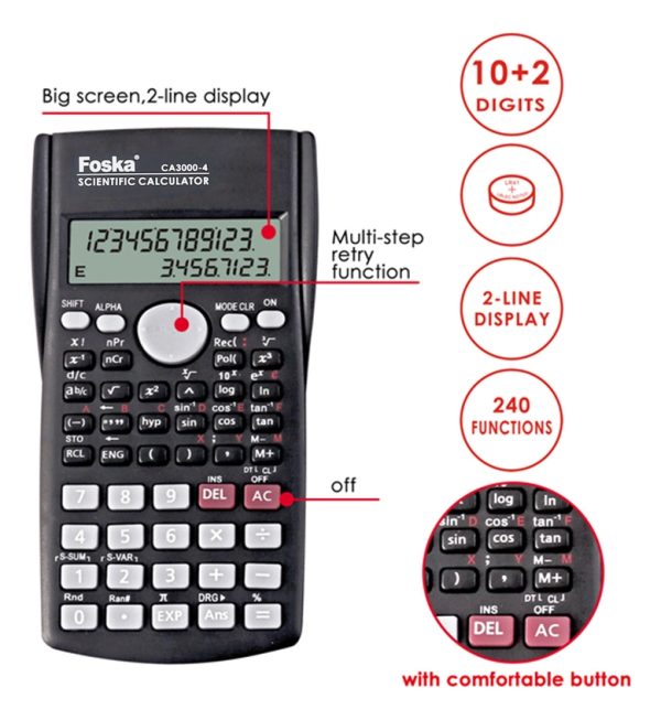 Calculadora Cientifica Foska Calidad 10+2 Digitos