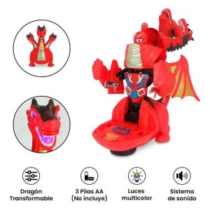 Transformer Dragon Robot Luces Y Sonido Calidad: imagen 2