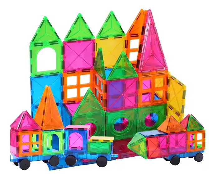 Bloques De Construcción Magnéticos Forma Geométrica 100 Pcs: imagen 1