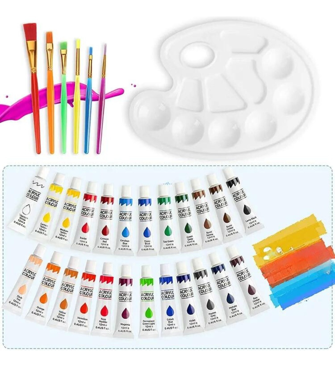 Set Arte Infantil 39 Piezas Atril Pinceles Pintura Accesorio: imagen 3