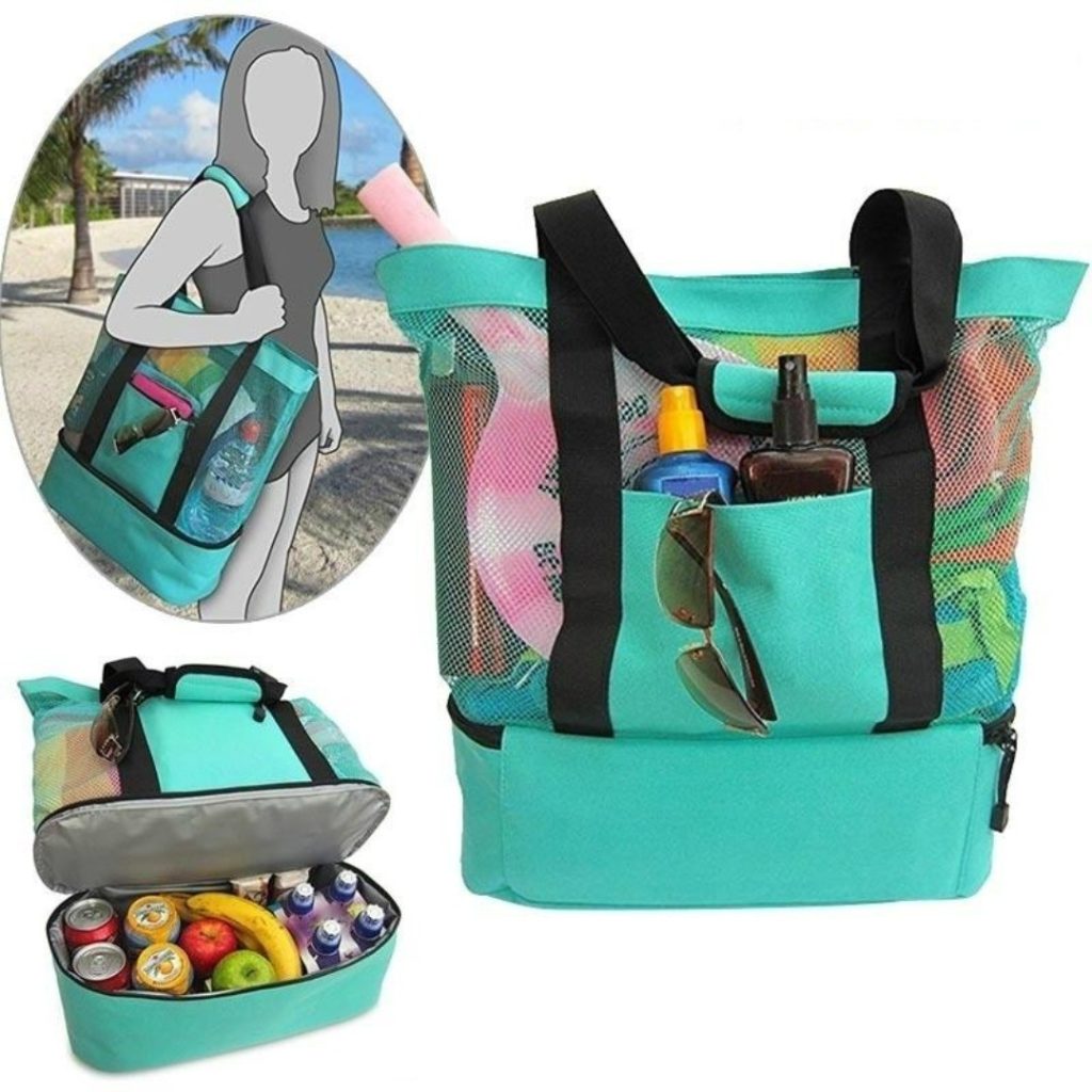 Bolsa De Playa Picnic Paseo Con Conservadora Incluida 2 En 1