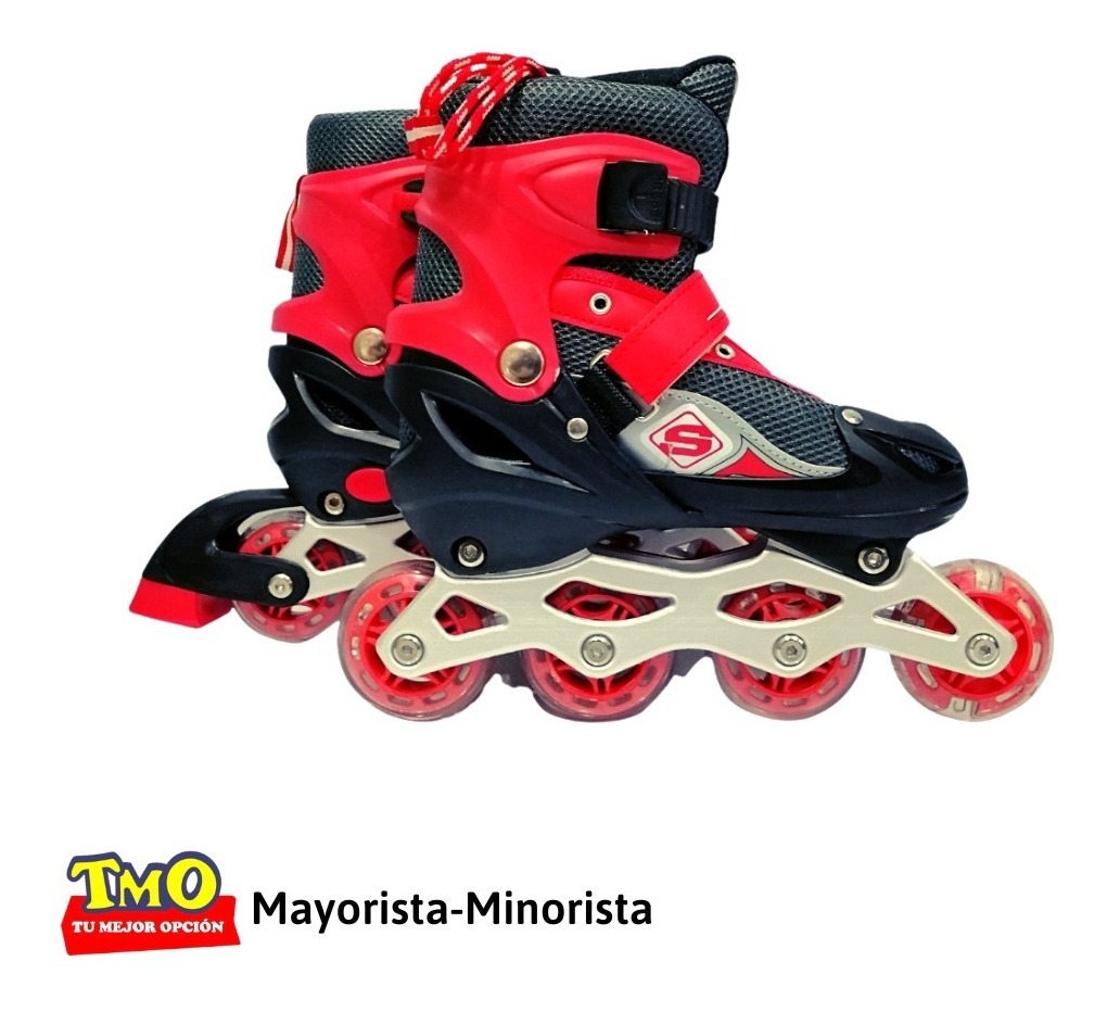 Patin Roller Extensibles De Aluminio Con Luz Para Niños