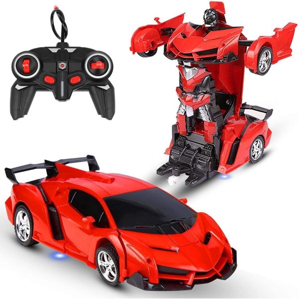 Transformer Auto Robot Con Luz Y Sonido A Control Remoto