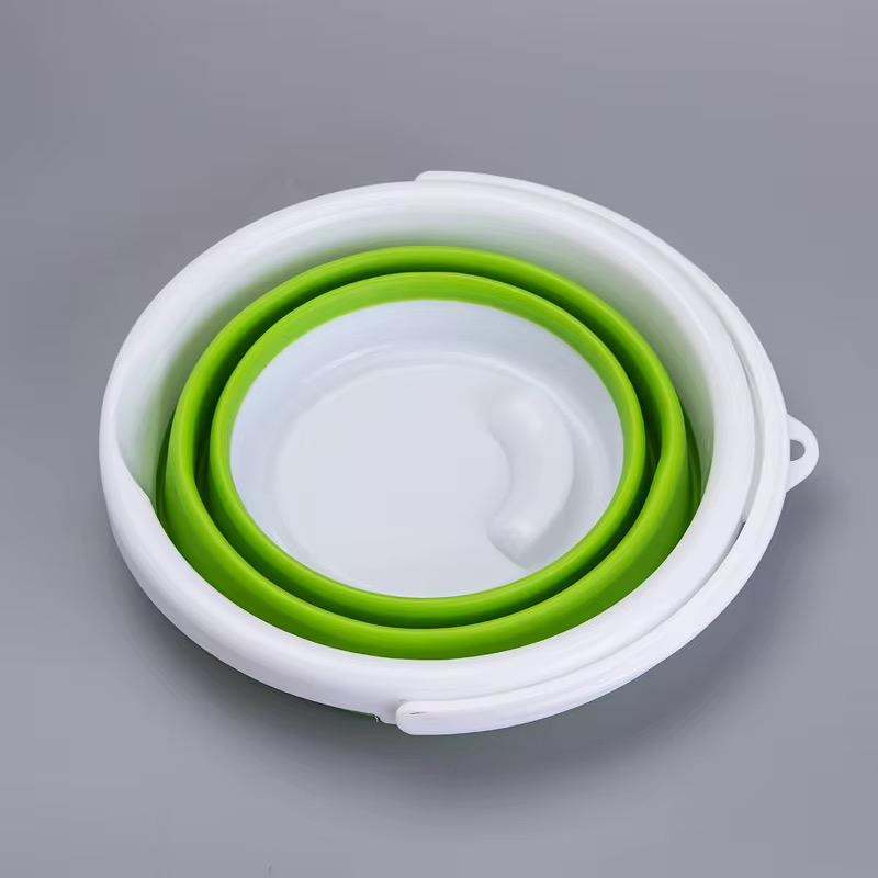 Balde Plegable De Silicona Portatil Con Manija Calidad 5 Lts - Imagen 3